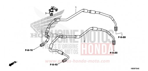 FRONT BRAKE PIPE CBF125NAJ de 2018